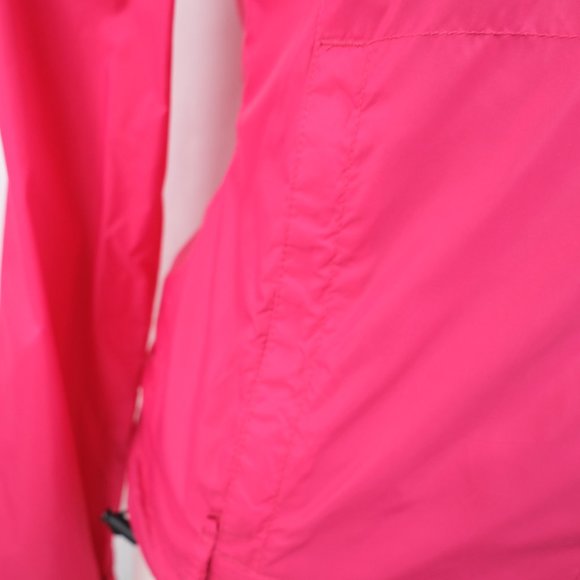 Columbia Women's M Lightweight Full Zip Hooded Nylon Windbreaker Jacked Pink - Picture 5 of 12